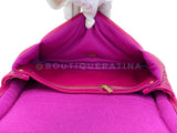 Chanel Fuchsia Pink Lambskin Puffy Large Clutch Flap Bag GHW V6V