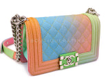 Chanel 17C Rainbow Caviar Coco Cuba Small Boy Flap Bag XLN