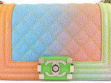 Chanel 17C Rainbow Caviar Coco Cuba Small Boy Flap Bag XLN