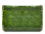 Chanel 2010 Paris-Shanghai Jade Green Plexiglass Clutch on Chain T44