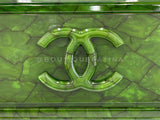 Chanel 2010 Paris-Shanghai Jade Green Plexiglass Clutch on Chain T44