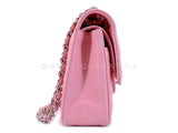 Chanel 2004 Vintage Sakura Pink Caviar Medium Classic Double Flap Bag SHW 7ZW