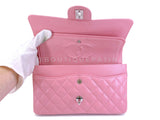 Chanel 2004 Vintage Sakura Pink Caviar Medium Classic Double Flap Bag SHW 7ZW