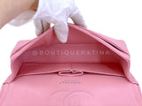 Chanel 2004 Vintage Sakura Pink Caviar Medium Classic Double Flap Bag SHW 7ZW