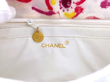 Rare Chanel 1996 Vintage Watercolor Floral Medium Classic Flap Bag 24k GHW 9U4