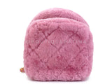 Chanel 2022 Pink Shearling Mini Vanity Bag with Mirror GHW 16Z