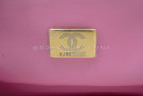 Chanel 2022 Pink Shearling Mini Vanity Bag with Mirror GHW 16Z
