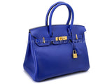 Hermès Birkin 30 Bleu Electric Novillo Tote Bag 24k GHW QC5
