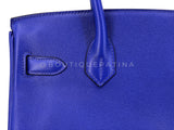 Hermès Birkin 30 Bleu Electric Novillo Tote Bag 24k GHW QC5