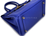 Hermès Birkin 30 Bleu Electric Novillo Tote Bag 24k GHW QC5