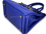 Hermès Birkin 30 Bleu Electric Novillo Tote Bag 24k GHW QC5