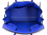 Hermès Birkin 30 Bleu Electric Novillo Tote Bag 24k GHW QC5