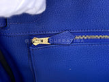 Hermès Birkin 30 Bleu Electric Novillo Tote Bag 24k GHW QC5