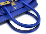 Hermès Birkin 30 Bleu Electric Novillo Tote Bag 24k GHW QC5
