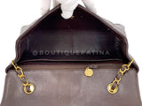 Chanel 1997 Vintage Brown Caviar Medium Diana Flap Bag 24k GHW 2C4