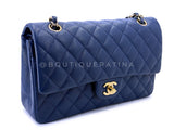 Chanel 2019 Dark Royal Blue Medium Caviar Classic Double Flap Bag GHW OKH