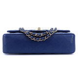 Chanel 2019 Dark Royal Blue Medium Caviar Classic Double Flap Bag GHW OKH