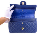 Chanel 2019 Dark Royal Blue Medium Caviar Classic Double Flap Bag GHW OKH