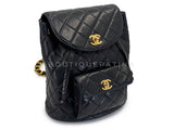 Chanel 1996 Vintage Black Lambskin Duma Backpack Bag 24k GHW CAR