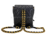 Chanel 1996 Vintage Black Lambskin Duma Backpack Bag 24k GHW CAR