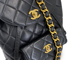Chanel 1996 Vintage Black Lambskin Duma Backpack Bag 24k GHW CAR