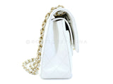 Chanel Bone Ivory White Caviar Medium Classic Double Flap Bag GHW 4OO