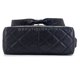 Chanel 1996 Vintage Black Caviar Box Crossbody Flap Bag 24k GHW LX9