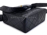 Chanel 1996 Vintage Black Caviar Box Crossbody Flap Bag 24k GHW LX9