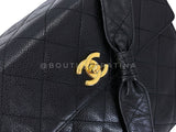 Chanel 1996 Vintage Black Caviar Box Crossbody Flap Bag 24k GHW LX9