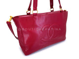 Chanel 2006 Vintage Red Caviar Timeless CC Business Tote GHW OF6