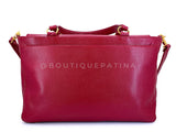 Chanel 2006 Vintage Red Caviar Timeless CC Business Tote GHW OF6