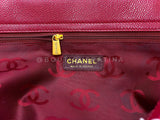 Chanel 2006 Vintage Red Caviar Timeless CC Business Tote GHW OF6