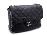 Chanel Black Luxe Chain Around Maxi Flap Bag SHW 65I