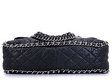 Chanel Black Luxe Chain Around Maxi Flap Bag SHW 65I