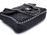 Chanel Black Luxe Chain Around Maxi Flap Bag SHW 65I