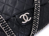 Chanel Black Luxe Chain Around Maxi Flap Bag SHW 65I