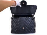 Chanel Black Luxe Chain Around Maxi Flap Bag SHW 65I