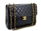 Chanel 1996 Vintage Black Jumbo Classic Flap Bag 24k GHW Lambskin GRP