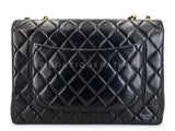 Chanel 1996 Vintage Black Jumbo Classic Flap Bag 24k GHW Lambskin GRP