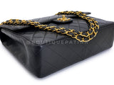 Chanel 1996 Vintage Black Jumbo Classic Flap Bag 24k GHW Lambskin GRP