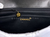 Chanel 1996 Vintage Black Jumbo Classic Flap Bag 24k GHW Lambskin GRP