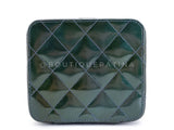 Chanel 1995 Runway Patent Forest Green Mini Vanity Case Bag 24k GHW 3UG