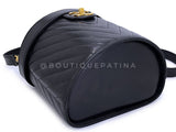 Chanel Vintage Lambskin Chevron Round Vanity Case Bag 24k GHW TT1