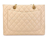 Chanel Beige Caviar Grand Shopper Tote GST Bag GHW SJU