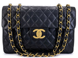 Chanel 1994 Vintage Black Maxi Classic Flap Bag 24k GHW FTD