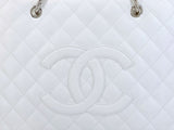 Pristine Chanel Vintage White Caviar Grand Shopper Tote GST Bag SHW Y1H
