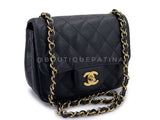 Chanel 2009 Black Caviar Square Mini Flap Bag GHW DYU
