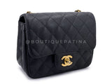 Chanel 2009 Black Caviar Square Mini Flap Bag GHW DYU
