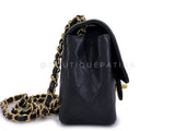Chanel 2009 Black Caviar Square Mini Flap Bag GHW DYU