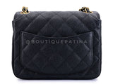 Chanel 2009 Black Caviar Square Mini Flap Bag GHW DYU